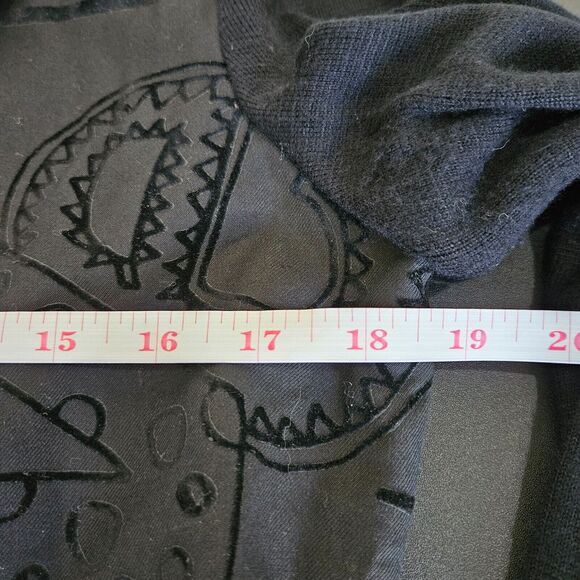 Desigual Womens Blazer Jacket Black Size 40 Embroidered We Love Velvet Burnout - Picture 9 of 11